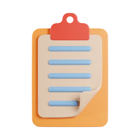 Clipboard Page  3D Icon