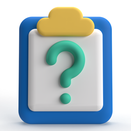 Clipboard Question  3D Icon