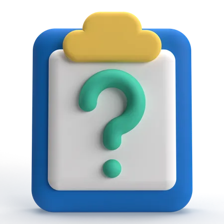 Clipboard Question  3D Icon