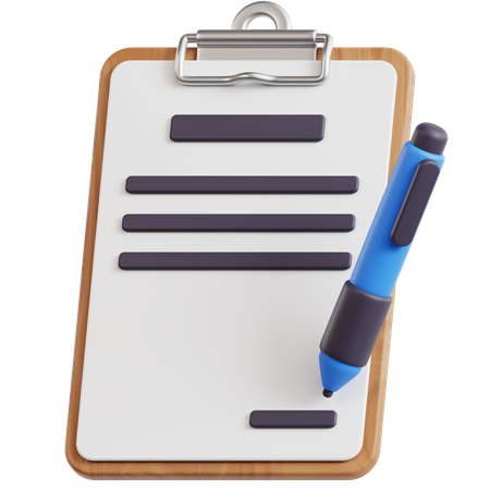 Clipboard Sign  3D Icon