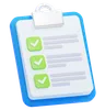 Clipboard with checkboxes