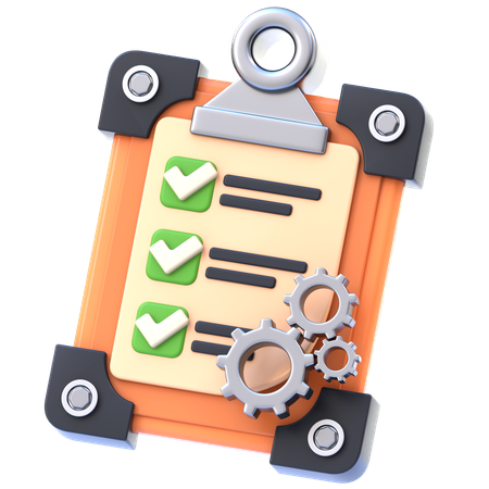 Clipboard with Checklist  3D Icon