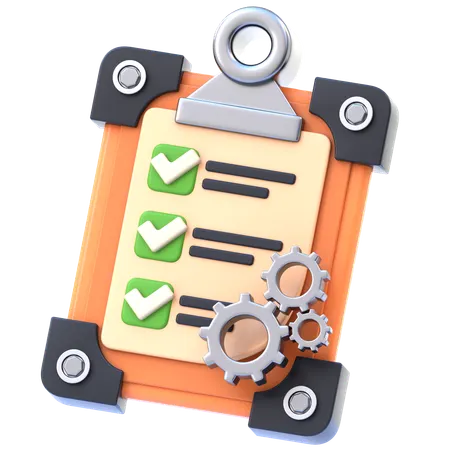 Clipboard with Checklist  3D Icon