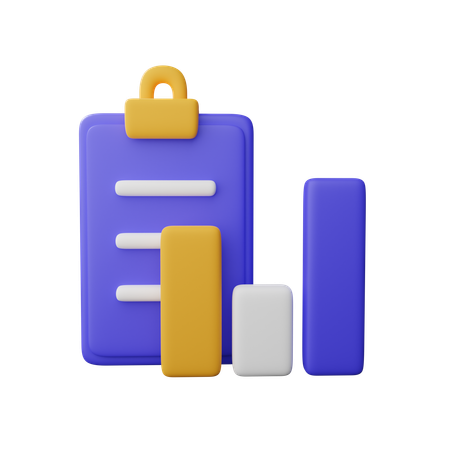 Clipboard with diagram  3D Icon