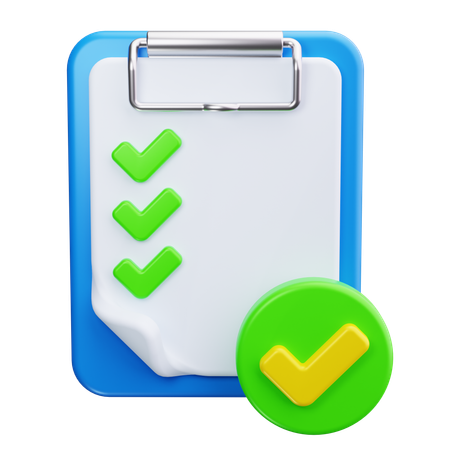 Clipboard With Document  3D Icon