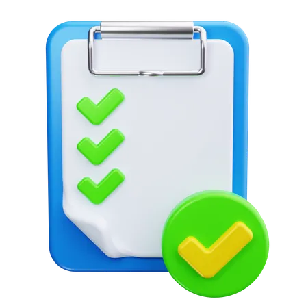 Clipboard With Document  3D Icon