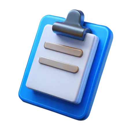 Clipboard with Paper  3D Icon