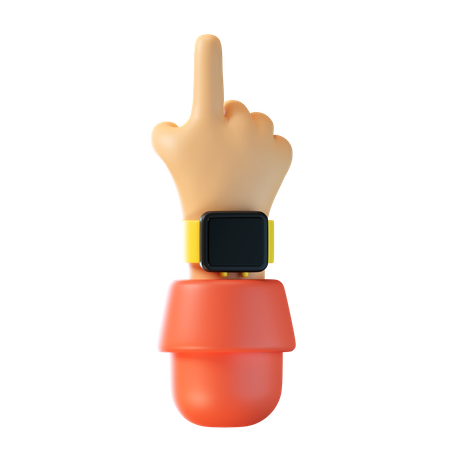 Clique no gesto da mão com o dedo  3D Icon
