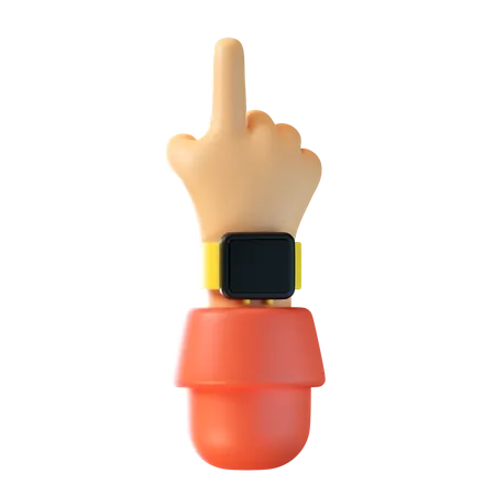 Clique no gesto da mão com o dedo  3D Icon