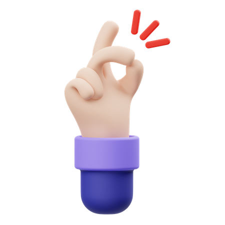 Clique em gesto de mão  3D Icon