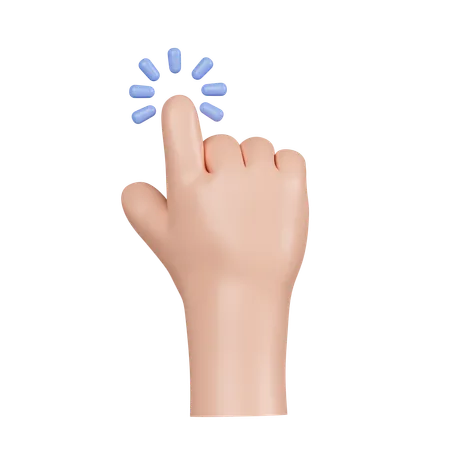 Clique em gesto de mão  3D Icon