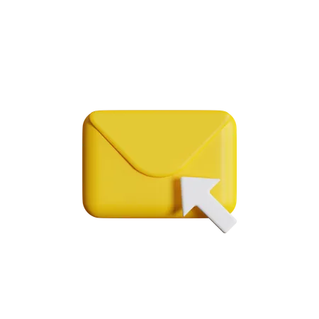 Clique em e-mail  3D Icon