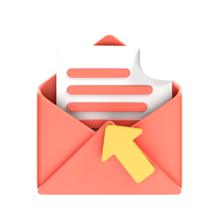 Clique em e-mail  3D Icon