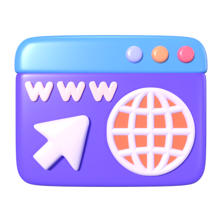 Clique do navegador  3D Icon