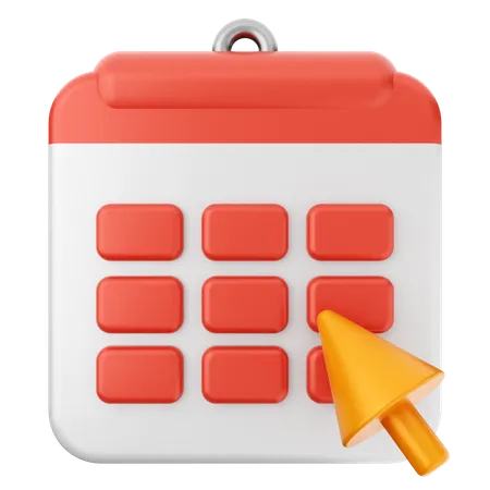 Cliquez sur le calendrier  3D Icon