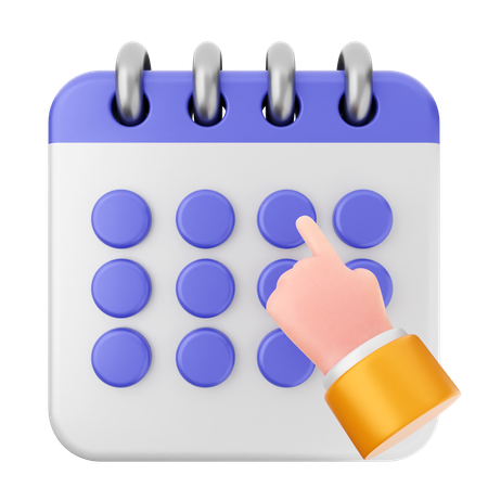 Cliquez sur le calendrier  3D Icon