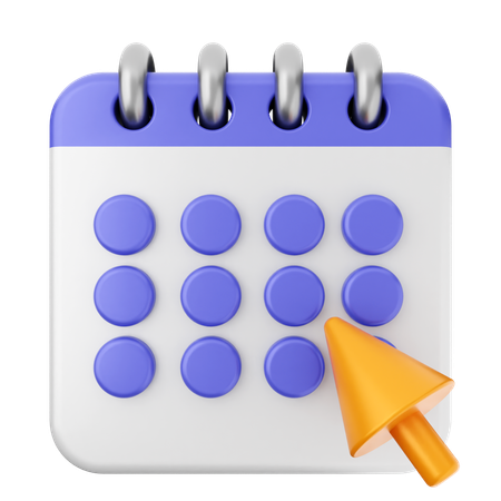 Cliquez sur le calendrier  3D Icon