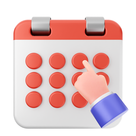 Cliquez sur le calendrier  3D Icon