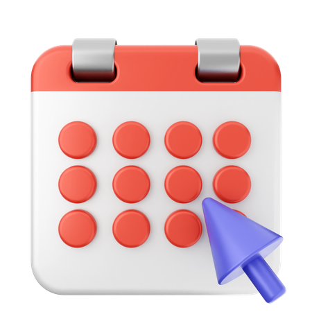 Cliquez sur le calendrier  3D Icon