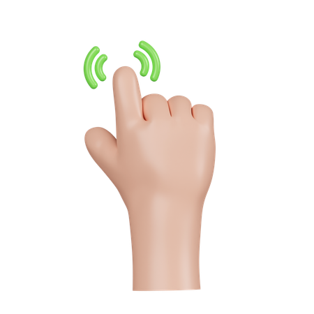 Cliquez sur le geste de la main  3D Icon