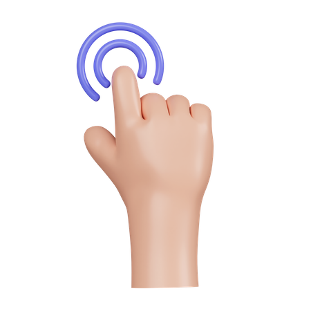 Cliquez sur le geste de la main  3D Icon