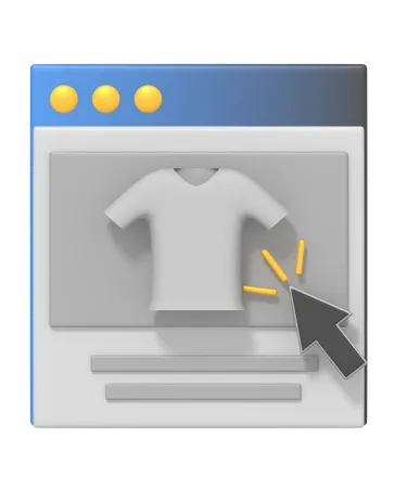 Cliquez sur les vêtements  3D Icon