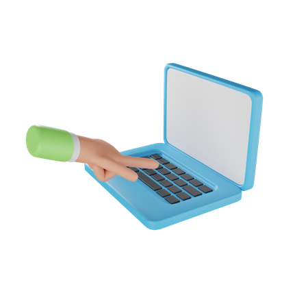 Cliquez sur ordinateur portable  3D Icon