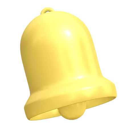 Cloche d'alarme dorée  3D Illustration