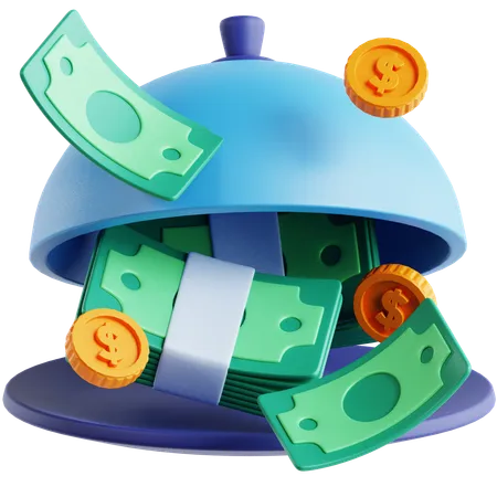 Dinero campana  3D Icon