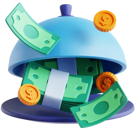 Cloche Money 3 D Icon 3D Icon