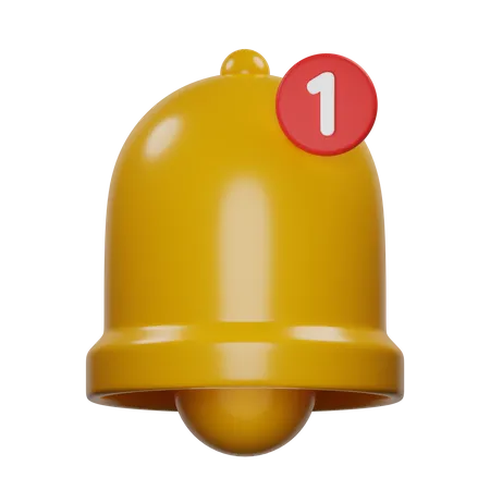 Notification de cloche  3D Icon