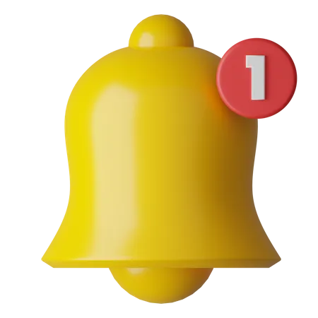 Notification de cloche  3D Icon