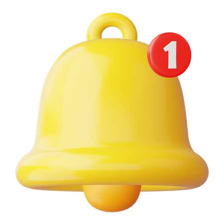 Notification de cloche une  3D Icon