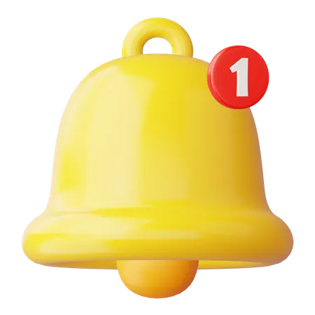 Notification de cloche une  3D Icon