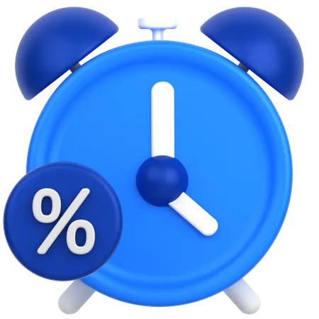 3 D Icon Of A Discount Timer 3D Icon