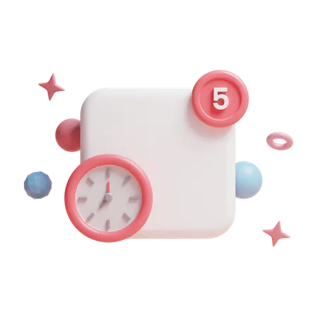 Clock  3D Icon