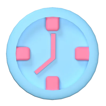 Clock Icon For Essential Icon 3D Illustration