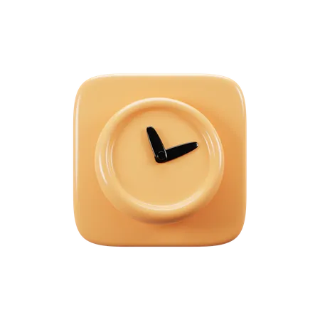 Clock Button 3 D Icon 3D Icon