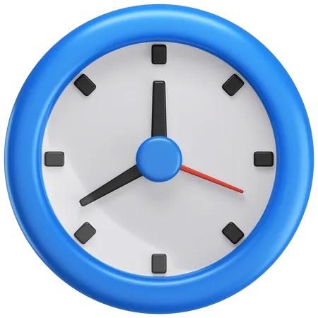 Displays Current Time 3D Icon