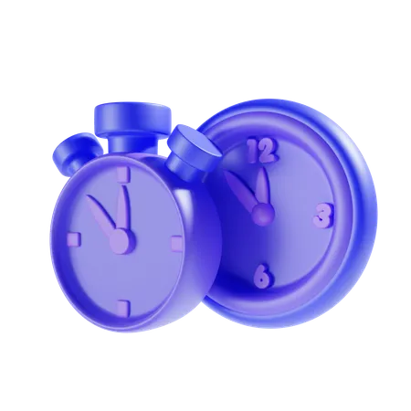 Clock And Timer Icon 3 D Illustration 3D Icon