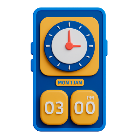 Clock Application  3D Icon