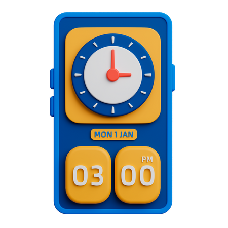 Clock Application  3D Icon