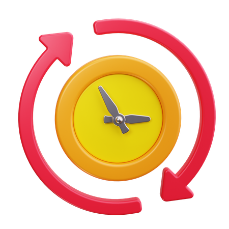 Clock Arrows  3D Icon