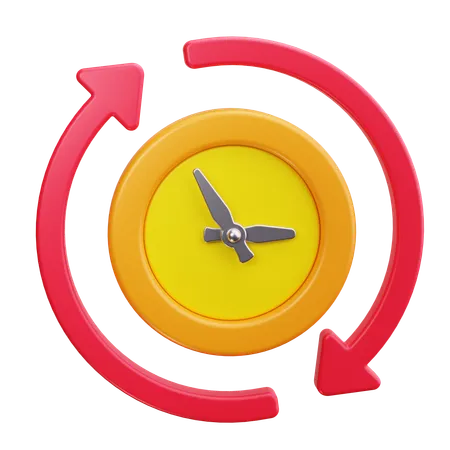 Clock Arrows  3D Icon