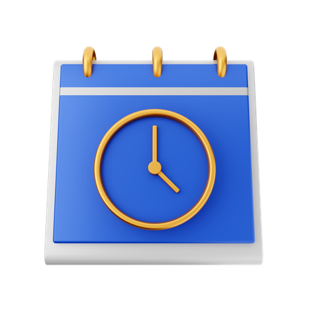 Clock Calendar  3D Icon
