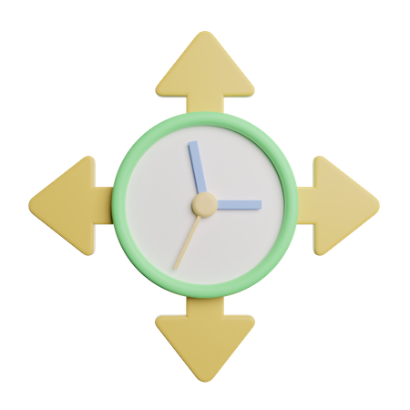 Clock Direction  3D Illustration