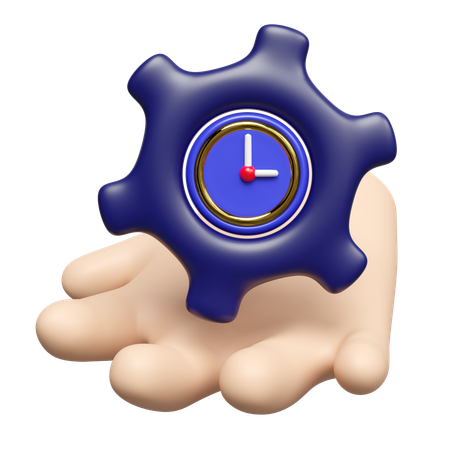 Clock In Gear  3D Icon