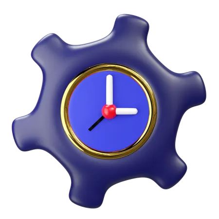 Clock In Gear  3D Icon