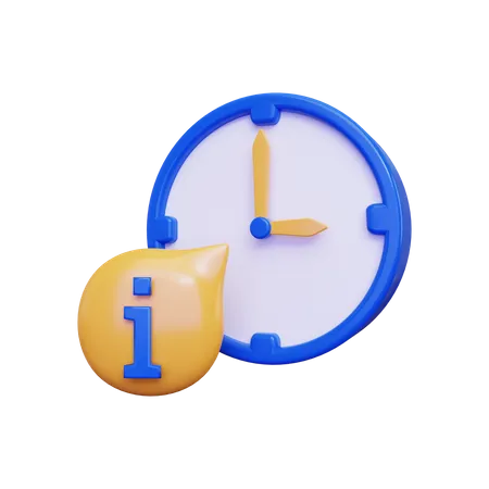 Clock Information  3D Illustration