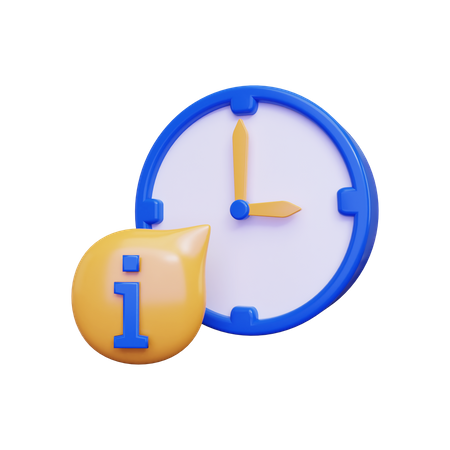 Clock Information 3D Illustration